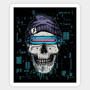 Cyber Skull Sticker